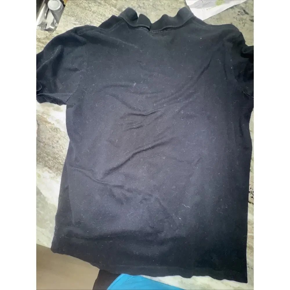 Black And White Polo Ralph Lauren Pony Polo Size XL (G22)